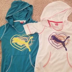 Two puma shirts girls Medium